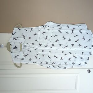 TORRID Madison Cat Print Sleeveless Blouse SIZE 4